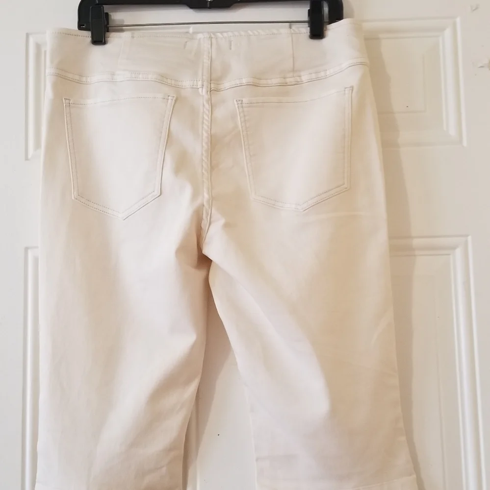 Free People Penny Pull On Flare Jeans Cream Ivory Size 32